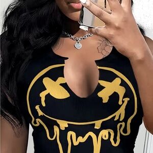 Smiley face cropped top